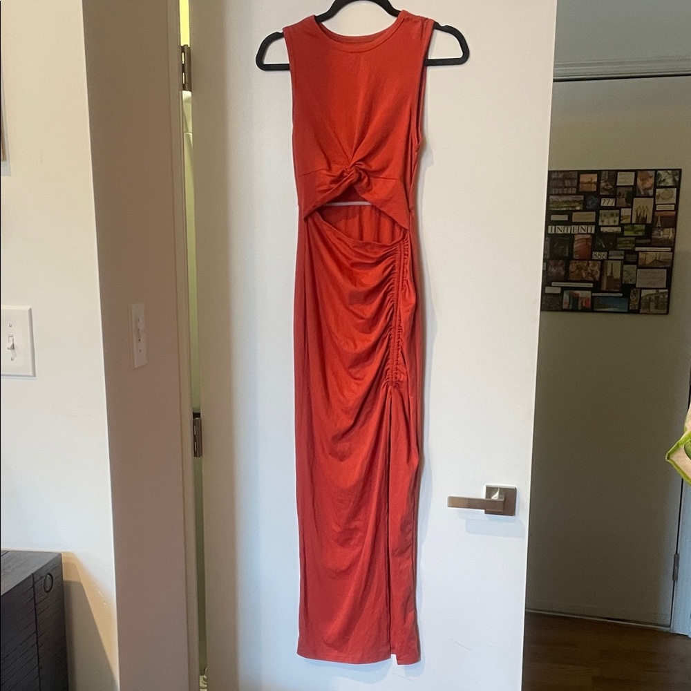 Orange/Red Sleeveless Dress